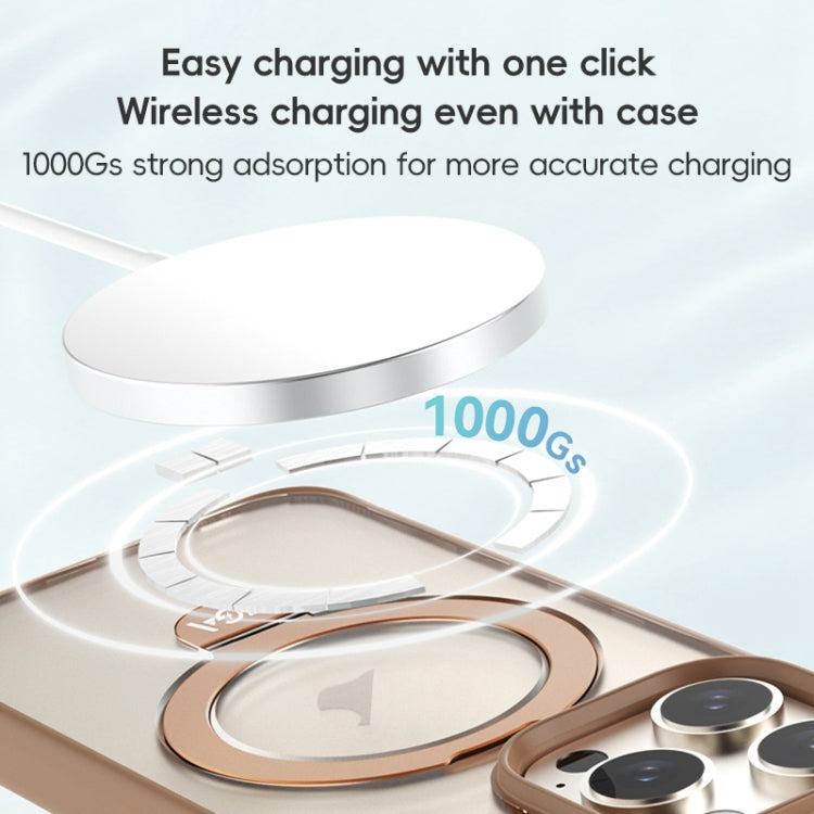 For iPhone 16 Pro Max ZGA Magsafe Holder PC Hybrid TPU Phone Case(Black) - free shipping - PMC Jewellery - Order now!