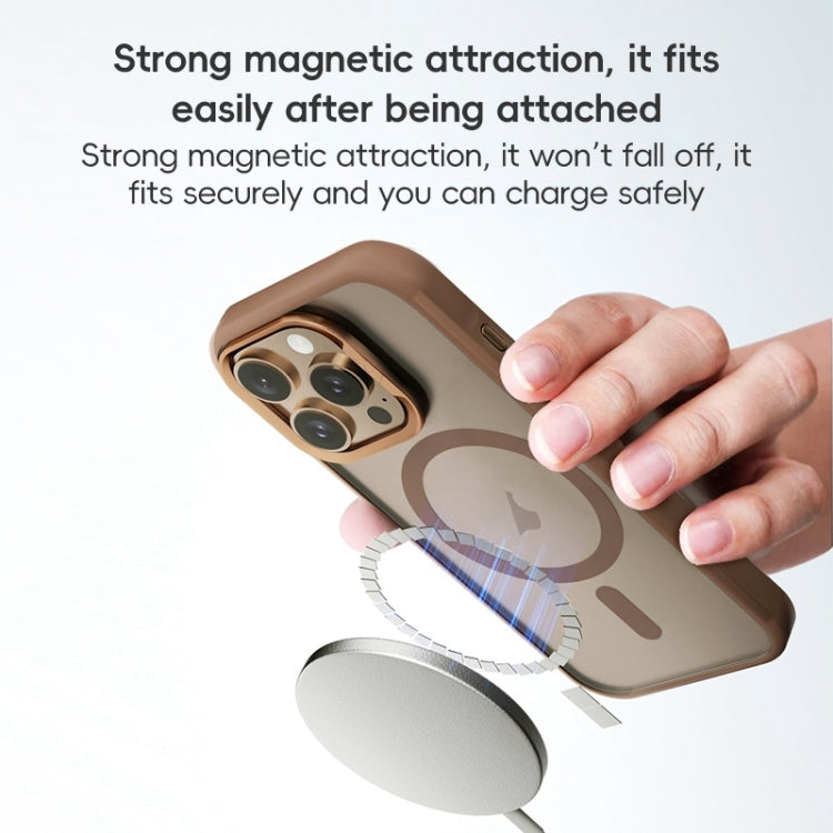 For iPhone 16 Pro ZGA Magsafe Frosted PC Hybrid TPU Phone Case(Gold) - free shipping - PMC Jewellery - Order now!