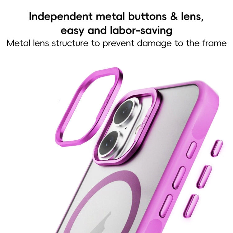 For iPhone 16 ZGA Magsafe Frosted PC Hybrid TPU Phone Case(Pink) - free shipping - PMC Jewellery - Order now!