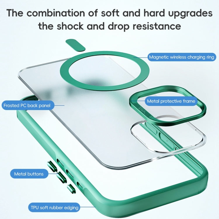 For iPhone 16 ZGA Magsafe Frosted PC Hybrid TPU Phone Case(Pink) - free shipping - PMC Jewellery - Order now!