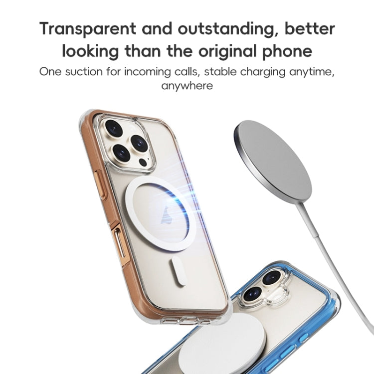 For iPhone 16 ZGA Colorful Airbag Magsafe PC Hybrid TPU Phone Case(Black) - free shipping - PMC Jewellery - Order now!