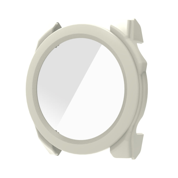 For Garmin Fenix 8 AMOLED 51mm Tempered Glass Film Integrated PC Watch Protective Case(Ivory White) - Watch Cases by PMC TechLife | Online Shopping South Africa | PMC TechLife | Buy Now Pay Later Mobicred