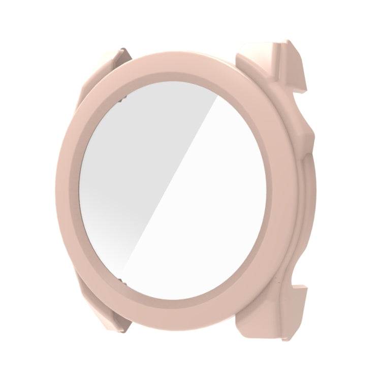 For Garmin Fenix 8 AMOLED 47mm Tempered Glass Film Integrated PC Watch Protective Case(Pink) - Watch Cases by PMC TechLife | Online Shopping South Africa | PMC TechLife | Buy Now Pay Later Mobicred