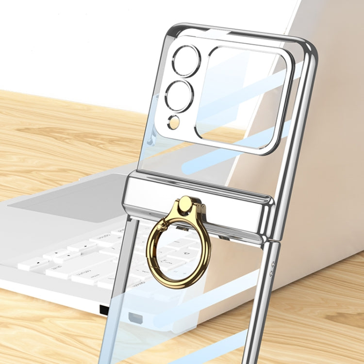 For Huawei nova Flip GKK Integrated  Magnetic Folding Phantom Rotary Phone Case with Ring Holder(Black) - free shipping - PMC Jewellery - Order now!