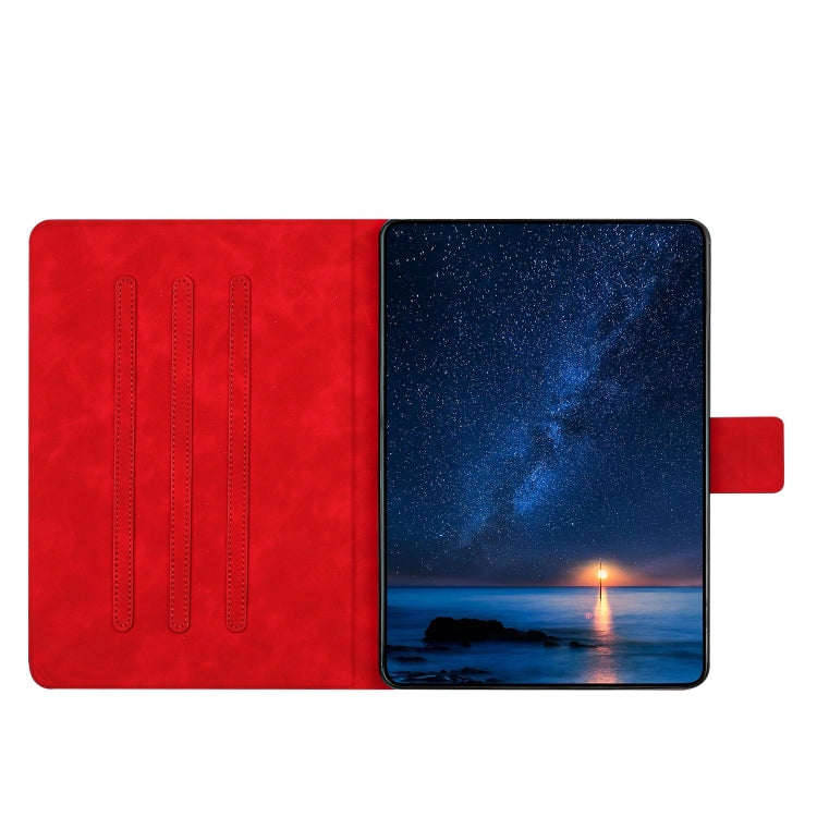 For Lenovo Tab M11 / Xiaoxin Pad 2024 Embossed Couple Cat Smart Tablet Leather Case(Red) - Lenovo by PMC Jewellery | Online Shopping South Africa | PMC Jewellery | Buy Now Pay Later Mobicred