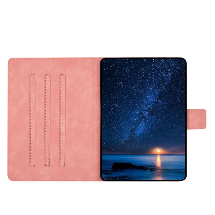 For Lenovo Tab M11 / Xiaoxin Pad 2024 Embossed Couple Cat Smart Tablet Leather Case(Pink) - Lenovo by PMC Jewellery | Online Shopping South Africa | PMC Jewellery | Buy Now Pay Later Mobicred