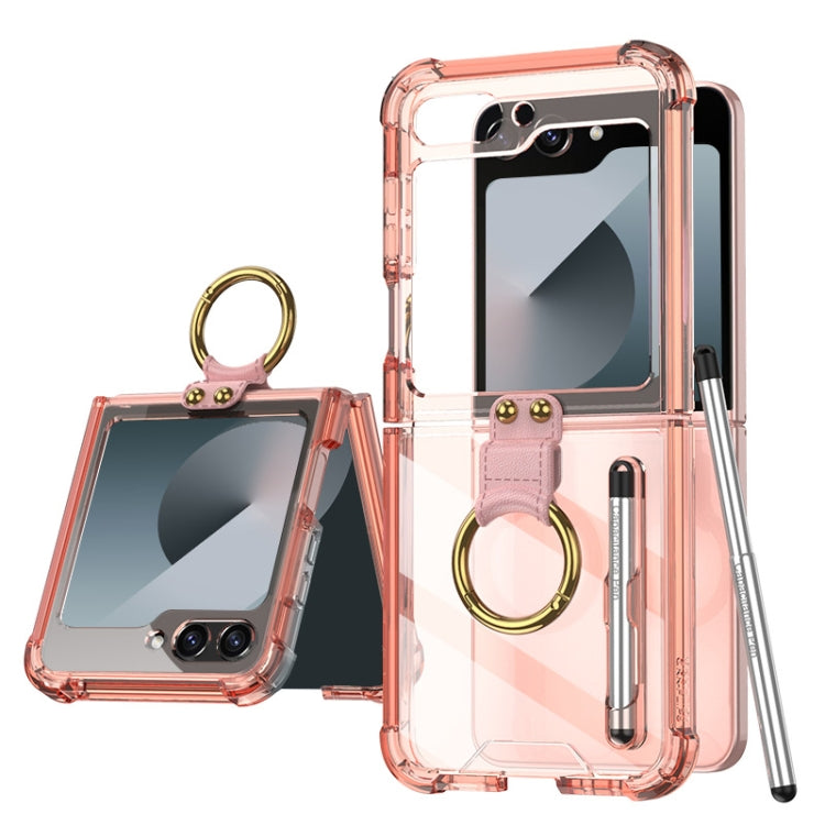 For Samsung Galaxy Z Flip6 / Flip7 FE GKK Airbag Protective Phone Case with Ring & Pen(Pink) - free shipping - PMC Jewellery - Order now!