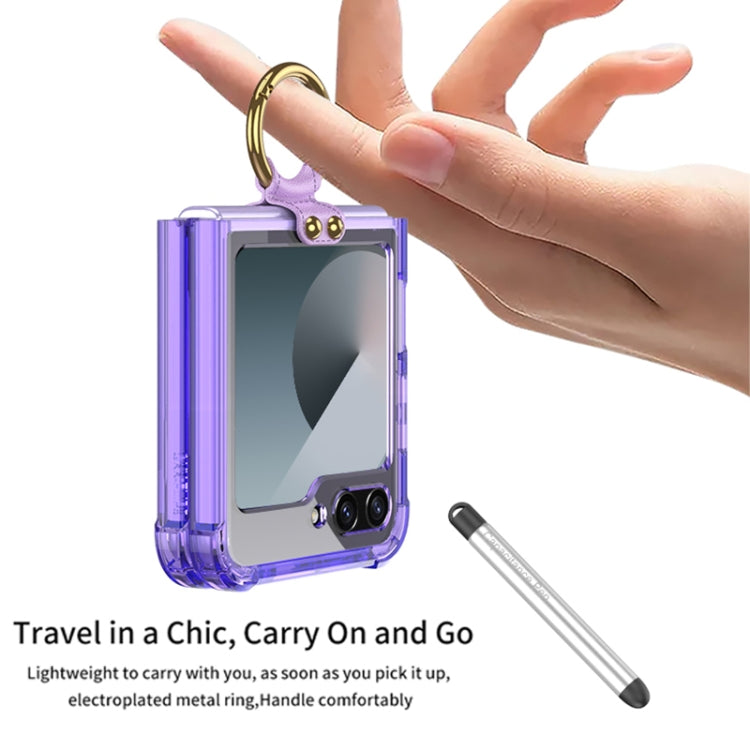 For Samsung Galaxy Z Flip6 / Flip7 FE GKK Airbag Protective Phone Case with Ring & Pen(Pink) - free shipping - PMC Jewellery - Order now!