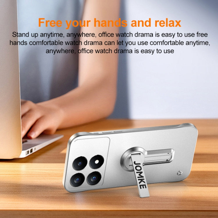 For Redmi K70 Pro Baking Varnish 360 Rotate Holder No Frame PC Phone Case(Black) - Xiaomi Cases by PMC Jewellery | Online Shopping South Africa | PMC Jewellery | Buy Now Pay Later Mobicred