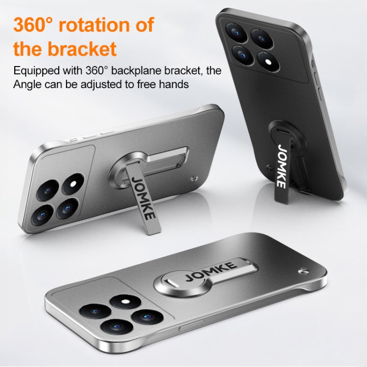 For Redmi K70 Pro Baking Varnish 360 Rotate Holder No Frame PC Phone Case(Silver) - free shipping - PMC Jewellery - Order now!