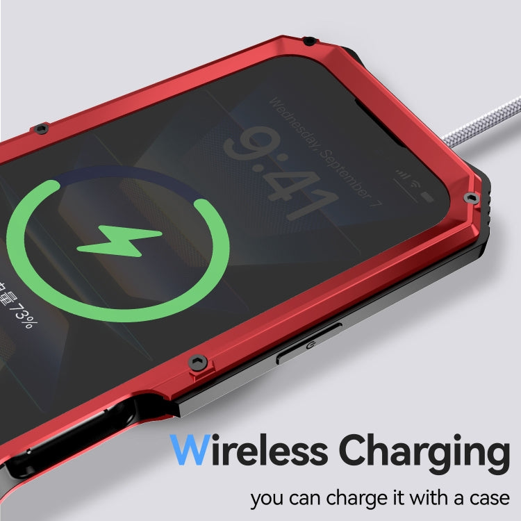 For iPhone 16 Pro Max R-JUST Life Waterproof Dustproof Shockproof Holder Phone Case(Red) - free shipping - PMC Jewellery - Order now!