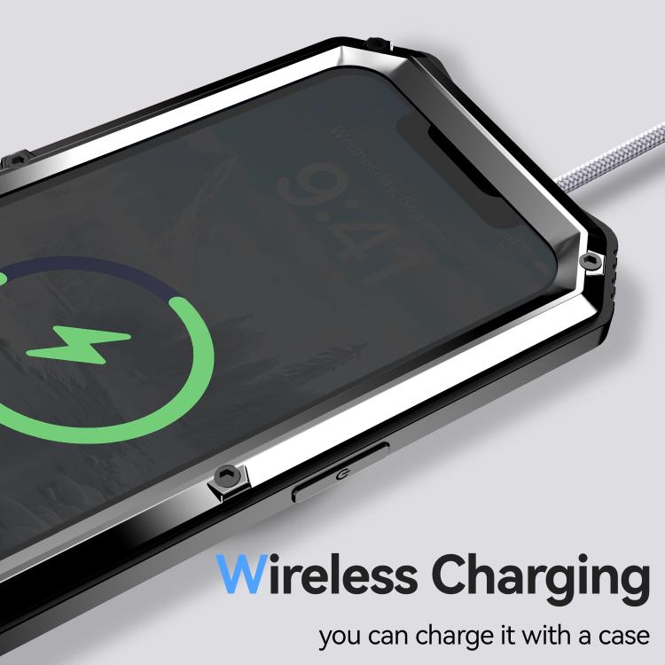 For iPhone 16e R-JUST Life Waterproof Dustproof Shockproof Holder Phone Case(Silver) - free shipping - PMC TechLife - Order now!