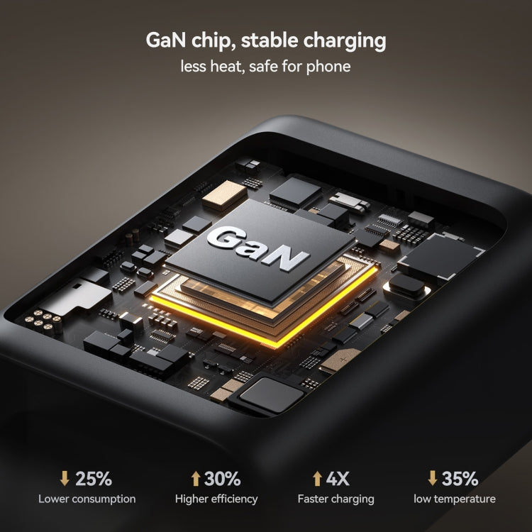 JOYROOM JR-TCG13 45W GaN USB-C / Type-C Port Super Fast Charger, Plug:UK Plug(Black) - USB Charger by JOYROOM | Online Shopping South Africa | PMC Jewellery | Buy Now Pay Later Mobicred