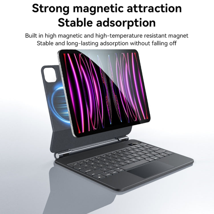 For iPad Pro 12.9 2020 / 2018 Yesido Dual-sided Clip Digital Display Magnetic Keyboard Leather Case(Black) - free shipping - PMC Jewellery - Order now!