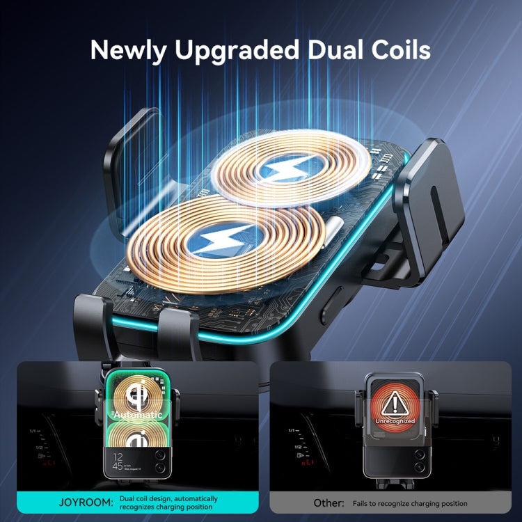 JOYROOM JR-ZS246S Car Instrument Platform Wireless Charger Phone Holder(Black) - free shipping - PMC Jewellery - Order now!