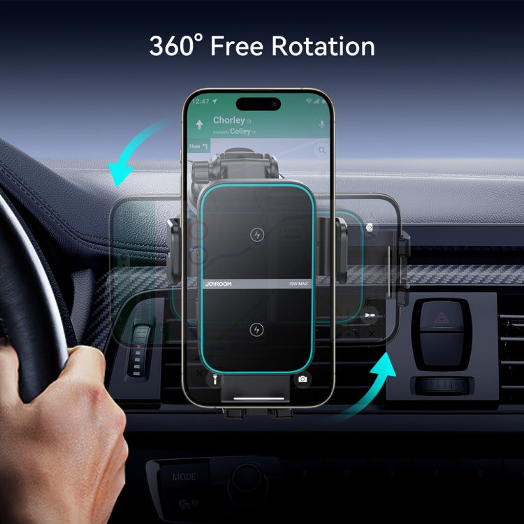JOYROOM JR-ZS246S Car Instrument Platform Wireless Charger Phone Holder(Black) - free shipping - PMC Jewellery - Order now!