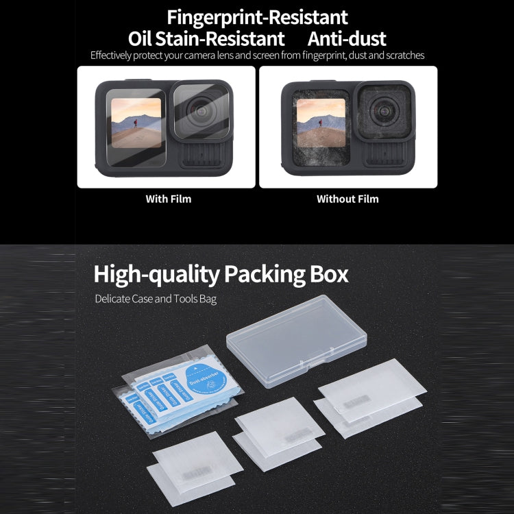For GoPro HERO13 Black Sunnylife 3 in 1 Lens Protector Front and Rear Screen Tempered Glass Films, Quantity:1 + 1 + 1 Sets - free shipping - PMC TechLife - Order now!