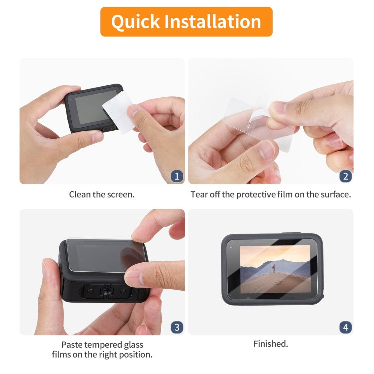 For GoPro HERO13 Black Sunnylife 3 in 1 Lens Protector Front and Rear Screen Tempered Glass Films, Quantity:1 + 1 + 1 Sets - free shipping - PMC TechLife - Order now!