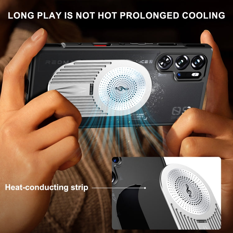 For ZTE nubia Red Magic 9 Pro / 9S Pro Heat Dissipation Aromatherapy MagSafe Holder Phone Case(Silver) - ZTE Cases by PMC TechLife | Online Shopping South Africa | PMC TechLife | Buy Now Pay Later Mobicred