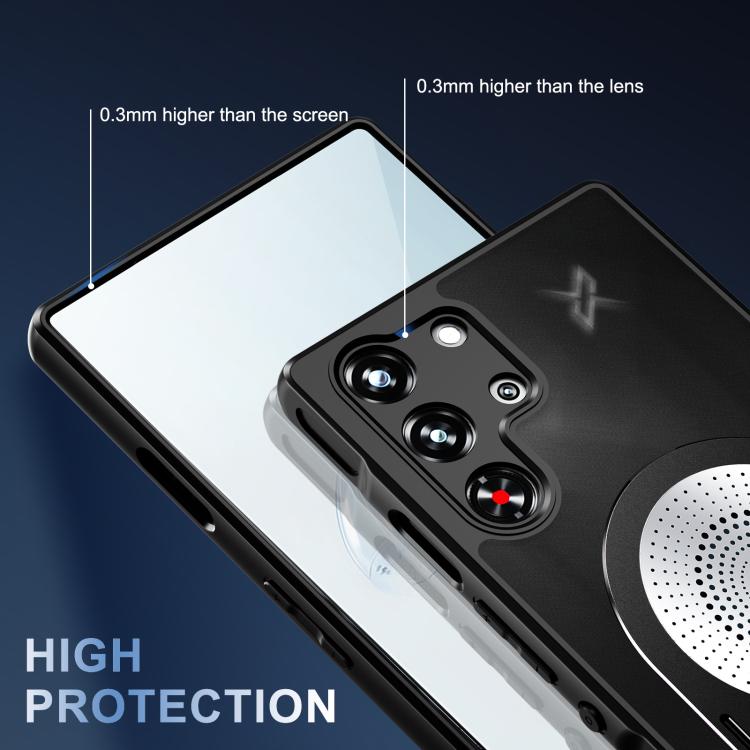 For ZTE nubia Red Magic 10 Pro+ Heat Dissipation Aromatherapy MagSafe Holder Phone Case(Black) - ZTE Cases by PMC TechLife | Online Shopping South Africa | PMC TechLife | Buy Now Pay Later Mobicred