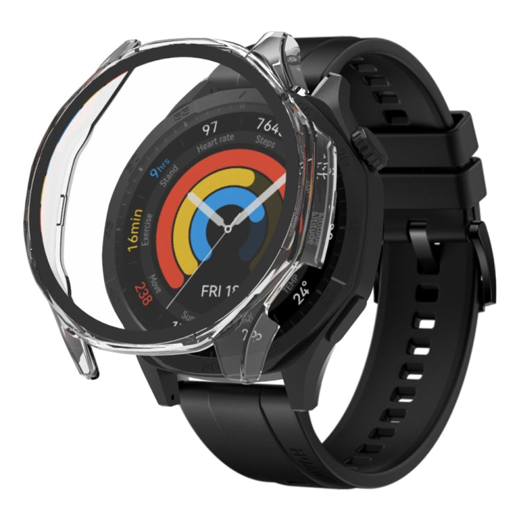 For Huawei Watch GT 5 46mm Tempered Glass Film Integrated PC Watch Protective Case(Ivory White) - Watch Cases by PMC TechLife | Online Shopping South Africa | PMC TechLife | Buy Now Pay Later Mobicred