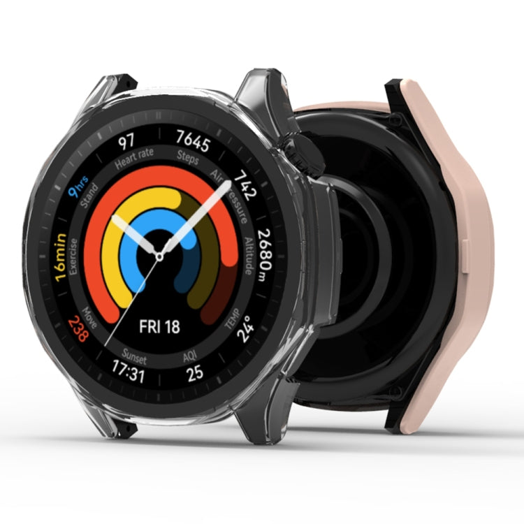 For Huawei Watch GT 5 46mm Tempered Glass Film Integrated PC Watch Protective Case(Ivory White) - Watch Cases by PMC TechLife | Online Shopping South Africa | PMC TechLife | Buy Now Pay Later Mobicred