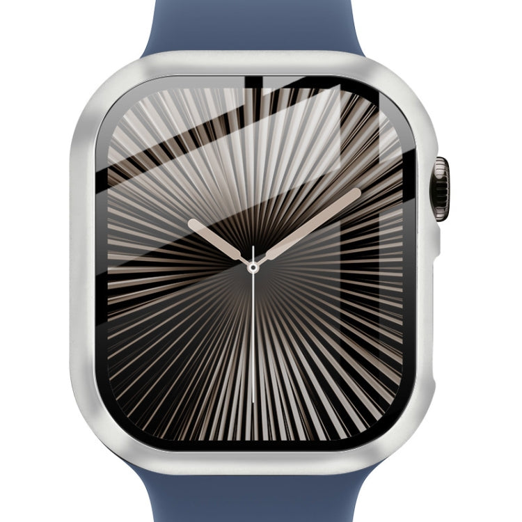 For Apple Watch Series 10 42mm imak Integrated Watch Case with Film(Silver) - Watch Cases by imak | Online Shopping South Africa | PMc TechLife | Buy Now Pay Later Mobicred