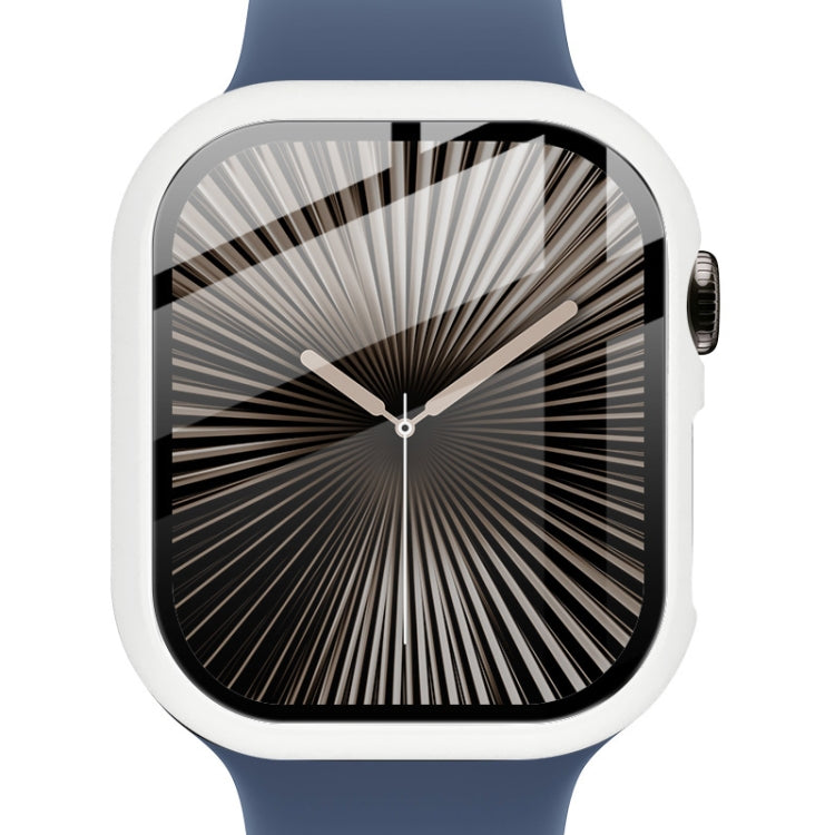 For Apple Watch Series 10 46mm imak Integrated Watch Case with Film(White) - Watch Cases by imak | Online Shopping South Africa | PMc TechLife | Buy Now Pay Later Mobicred