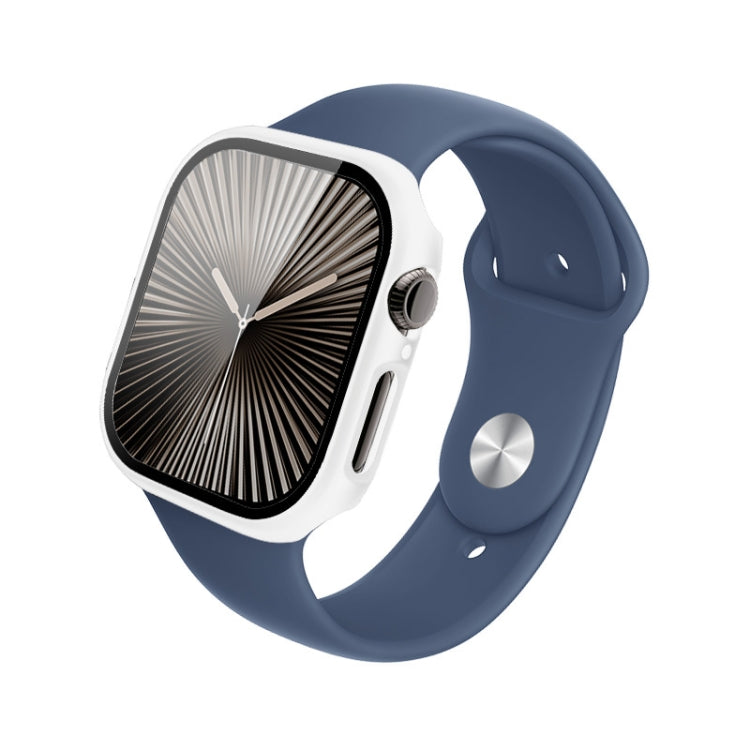 For Apple Watch Series 10 46mm imak Integrated Watch Case with Film(White) - Watch Cases by imak | Online Shopping South Africa | PMc TechLife | Buy Now Pay Later Mobicred