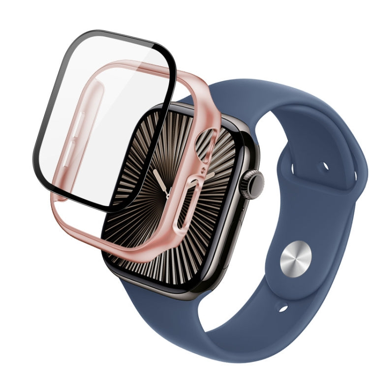 For Apple Watch Series 10 46mm imak Integrated Watch Case with Film(Rose Gold) - Watch Cases by imak | Online Shopping South Africa | PMc TechLife | Buy Now Pay Later Mobicred