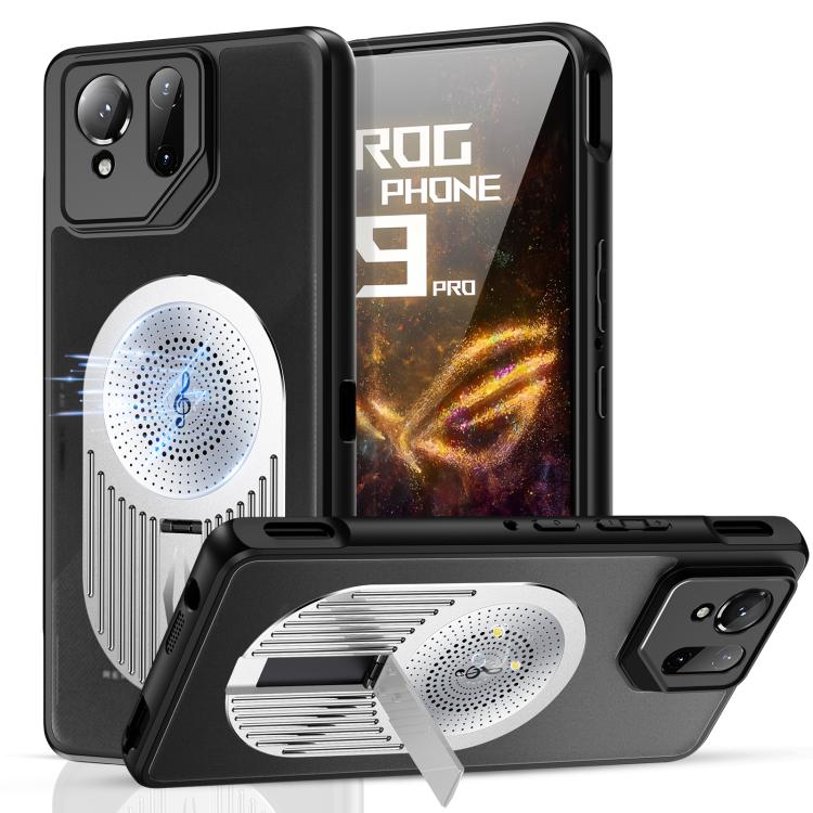 For Asus ROG Phone 9 / 9 Pro Heat Dissipation Aromatherapy MagSafe Holder Phone Case(Silver) - ASUS Cases by PMC TechLife | Online Shopping South Africa | PMC TechLife | Buy Now Pay Later Mobicred