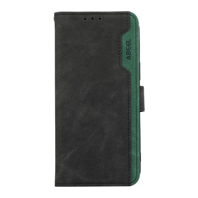 For Samsung Galaxy S25 Ultra 5G ABEEL Color Block Magnetic RFID Leather Phone Case(Black-Green) - Galaxy S25 Ultra 5G Cases by PMC TechLife | Online Shopping South Africa | PMC TechLife | Buy Now Pay Later Mobicred
