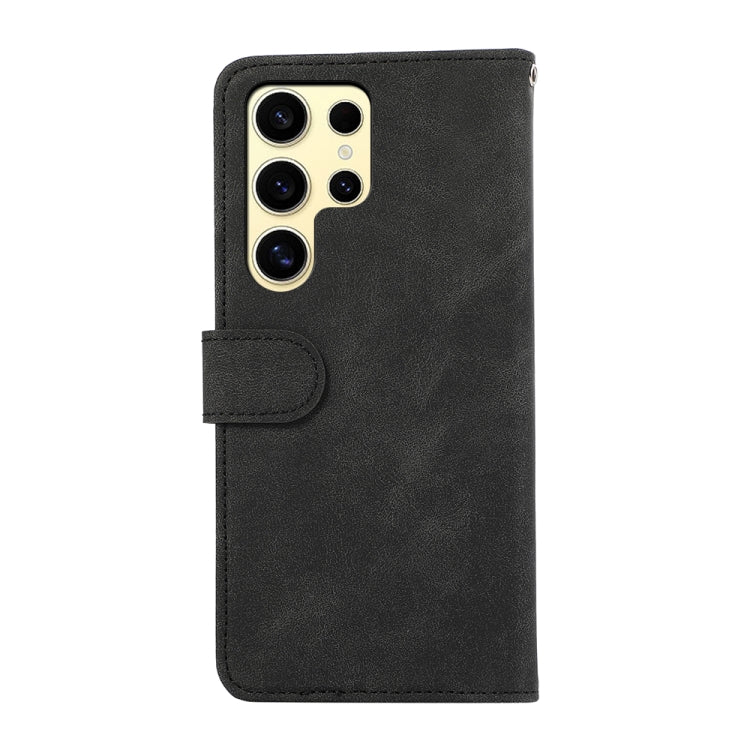 For Samsung Galaxy S25 Ultra 5G ABEEL Color Block Magnetic RFID Leather Phone Case(Black-Green) - Galaxy S25 Ultra 5G Cases by PMC TechLife | Online Shopping South Africa | PMC TechLife | Buy Now Pay Later Mobicred