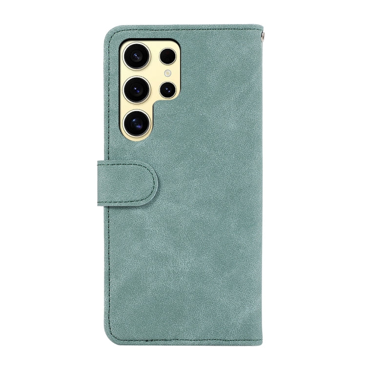 For Samsung Galaxy S25 Ultra 5G ABEEL Color Block Magnetic RFID Leather Phone Case(Cyan-Pink) - Galaxy S25 Ultra 5G Cases by PMC TechLife | Online Shopping South Africa | PMC TechLife | Buy Now Pay Later Mobicred