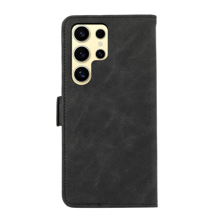 For Samsung Galaxy S25 Ultra 5G ABEEL Frosted Magnetic RFID Leather Phone Case(Black) - Galaxy S25 Ultra 5G Cases by PMC Jewellery | Online Shopping South Africa | PMC Jewellery | Buy Now Pay Later Mobicred