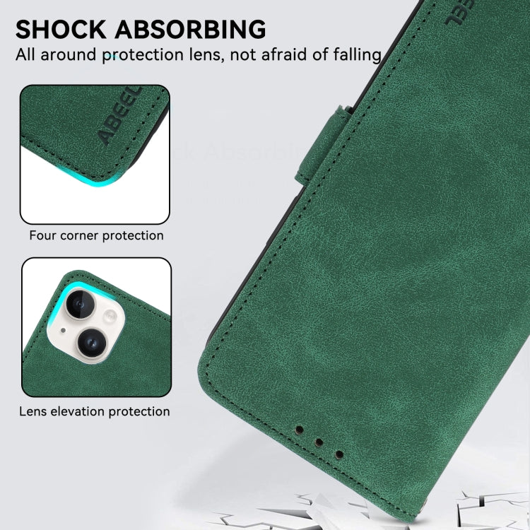 For Samsung Galaxy S25 Ultra 5G ABEEL Frosted Magnetic RFID Leather Phone Case(Green) - Galaxy S25 Ultra 5G Cases by PMC Jewellery | Online Shopping South Africa | PMC Jewellery | Buy Now Pay Later Mobicred