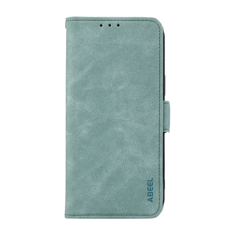 For Samsung Galaxy S25 Ultra 5G ABEEL Frosted Magnetic RFID Leather Phone Case(Cyan) - Galaxy S25 Ultra 5G Cases by PMC Jewellery | Online Shopping South Africa | PMC Jewellery | Buy Now Pay Later Mobicred