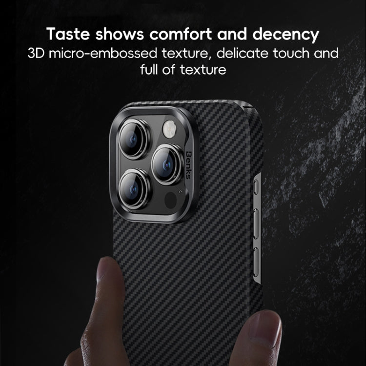 For iPhone 16 Pro Benks Classic Kevlar 600D Fiber MagSafe Phone Case(Black) - free shipping - PMC Jewellery - Order now!