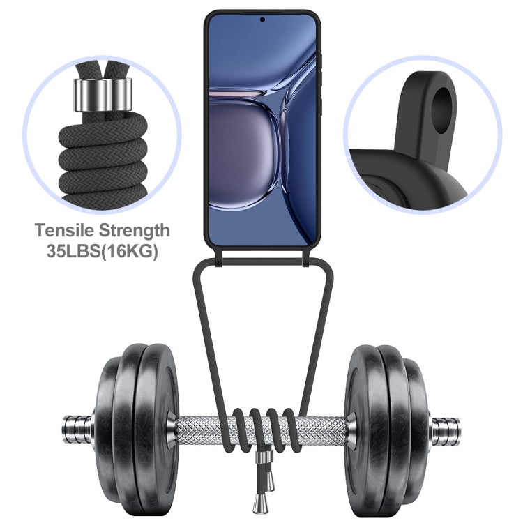 For Samsung Galaxy S25+ 5G Integrated Card Bag Solid Color Liquid Silicone Phone Case with Lanyard(Black) - free shipping - PMC Jewellery - Order now!