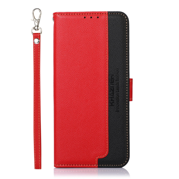 For Samsung Galaxy S25 Ultra KHAZNEH Litchi Texture Leather RFID Phone Case(Red) - Galaxy S25 Ultra 5G Cases by PMC Jewellery | Online Shopping South Africa | PMC Jewellery | Buy Now Pay Later Mobicred