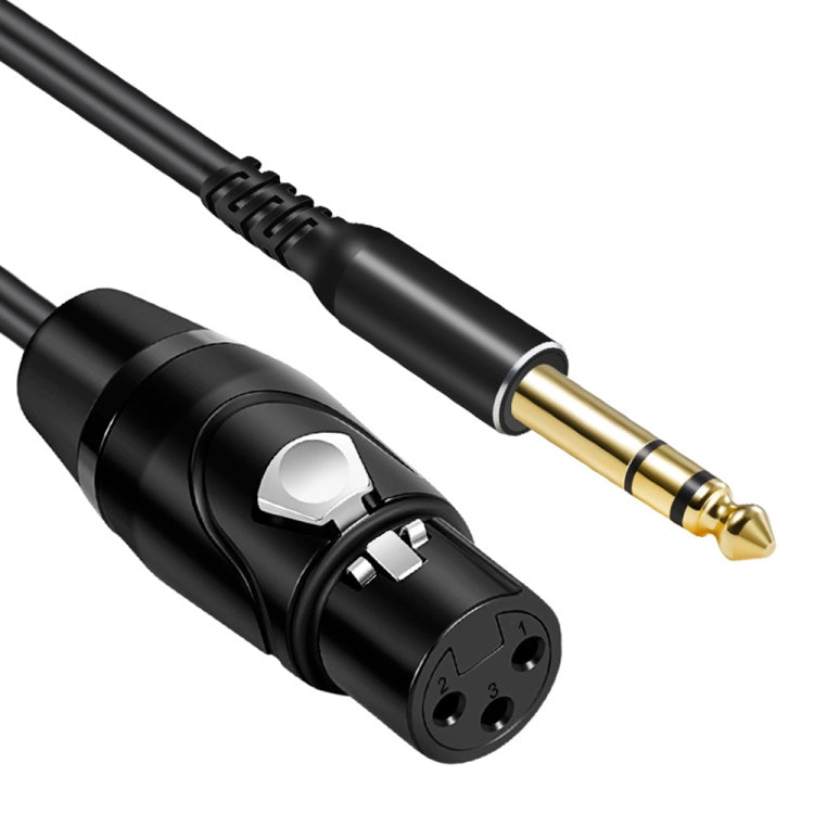 6.35mm to XRL Canon Female Dual Channel Microphone Audio Cable, Length:5m(Black) - Microphone Audio Cable & Connector by PMC TechLife | Online Shopping South Africa | PMC TechLife | Buy Now Pay Later Mobicred