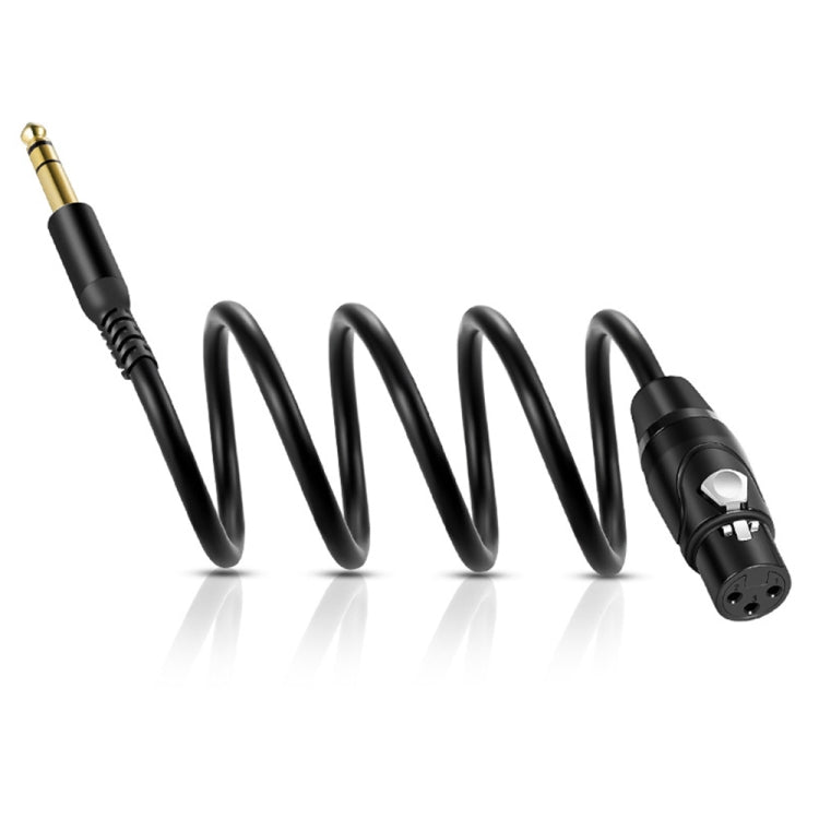 6.35mm to XRL Canon Female Dual Channel Microphone Audio Cable, Length:5m(Black) - Microphone Audio Cable & Connector by PMC TechLife | Online Shopping South Africa | PMC TechLife | Buy Now Pay Later Mobicred