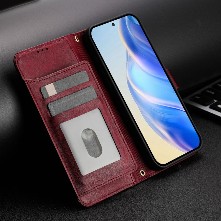 For iPhone 16e Multi-Card Slots Zipper Wallet Leather Phone Case(Dark Red) - iPhone 16e Cases by PMC TechLife | Online Shopping South Africa | PMC TechLife | Buy Now Pay Later Mobicred