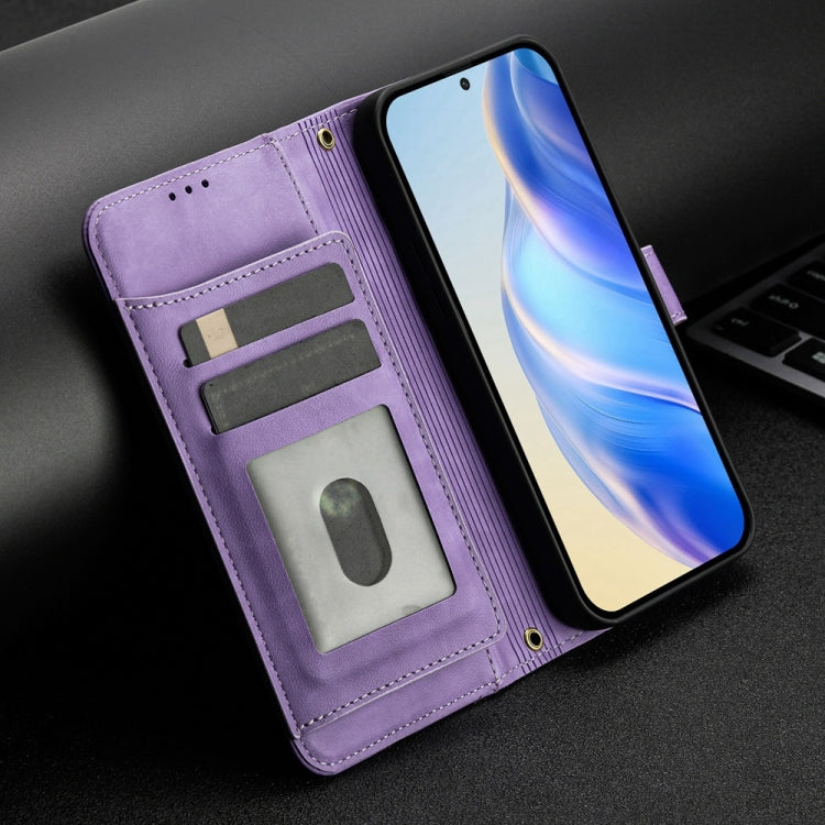 For iPhone 16e Multi-Card Slots Zipper Wallet Leather Phone Case(Purple) - iPhone 16e Cases by PMC TechLife | Online Shopping South Africa | PMC TechLife | Buy Now Pay Later Mobicred