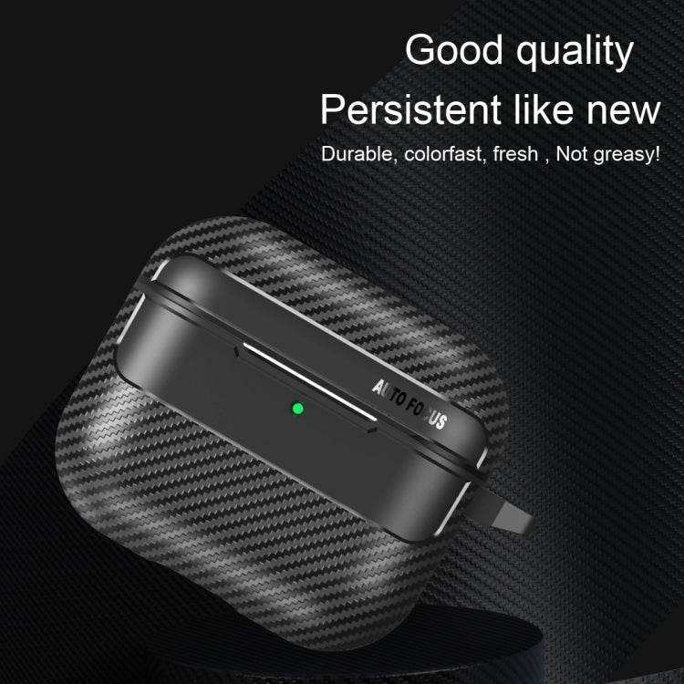 For AirPods 4 Carbon Fiber Texture Bluetooth Earphone Protective Case(Black) - free shipping - PMC Jewellery - Order now!
