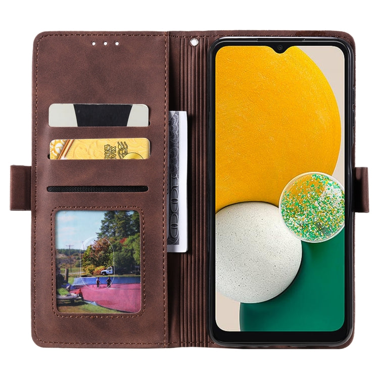 For Samsung Galaxy S25 5G Retro Splicing Horizontal Flip Leather Phone Case(Brown) - Galaxy S25 5G Cases by PMC TechLife | Online Shopping South Africa | PMC TechLife | Buy Now Pay Later Mobicred
