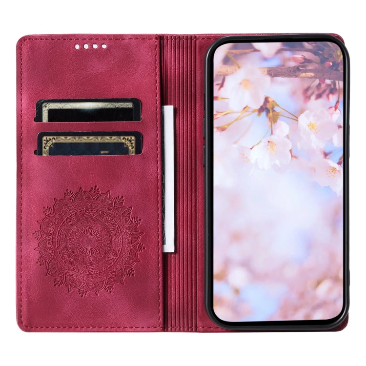 For Samsung Galaxy S25+ 5G Totem Embossed Magnetic Leather Phone Case(Red) - Galaxy S25+ 5G Cases by PMC Jewellery | Online Shopping South Africa | PMC Jewellery | Buy Now Pay Later Mobicred