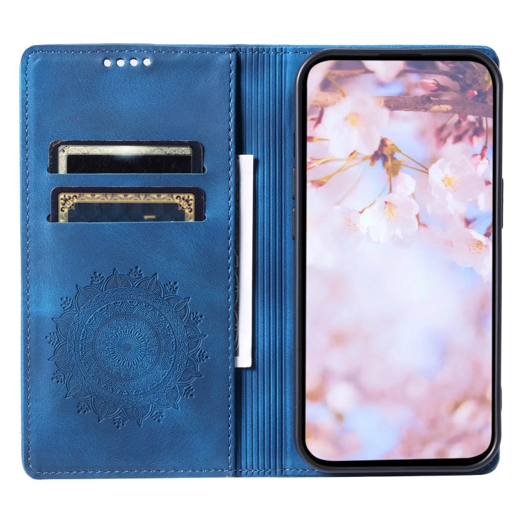 For Samsung Galaxy S25 Ultra 5G Totem Embossed Magnetic Leather Phone Case(Blue) - Galaxy S25 Ultra 5G Cases by PMC Jewellery | Online Shopping South Africa | PMC Jewellery | Buy Now Pay Later Mobicred