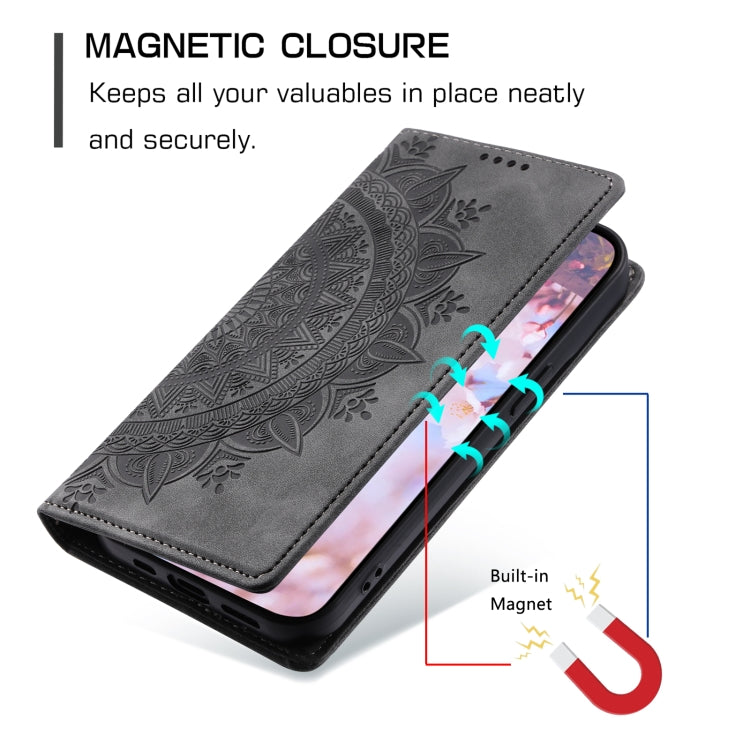 For Samsung Galaxy S25 Ultra 5G Totem Embossed Magnetic Leather Phone Case(Grey) - Galaxy S25 Ultra 5G Cases by PMC Jewellery | Online Shopping South Africa | PMC Jewellery | Buy Now Pay Later Mobicred