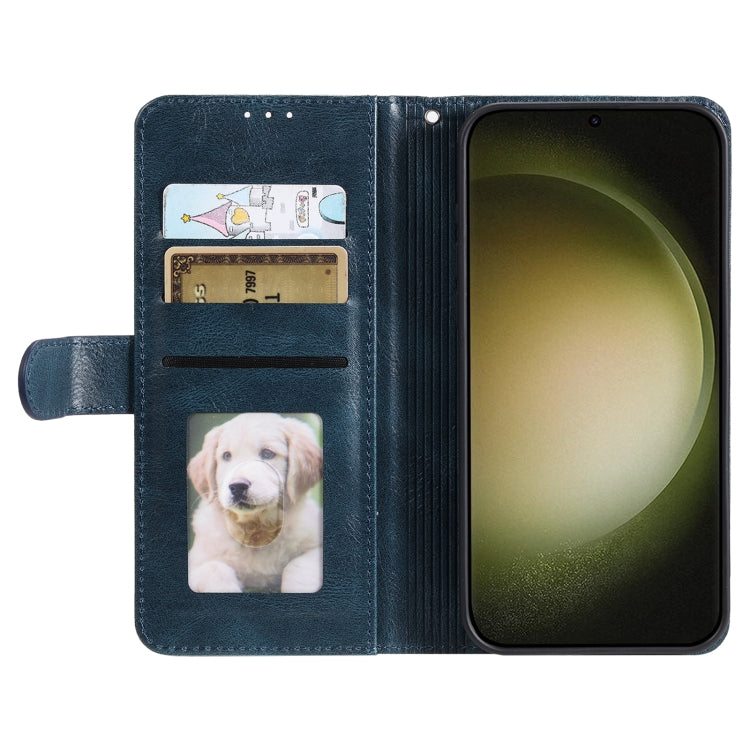 For Samsung Galaxy S25 5G Simple 6-Card Wallet Leather Phone Case(Navy Blue) - Galaxy S25 5G Cases by PMC TechLife | Online Shopping South Africa | PMC TechLife | Buy Now Pay Later Mobicred